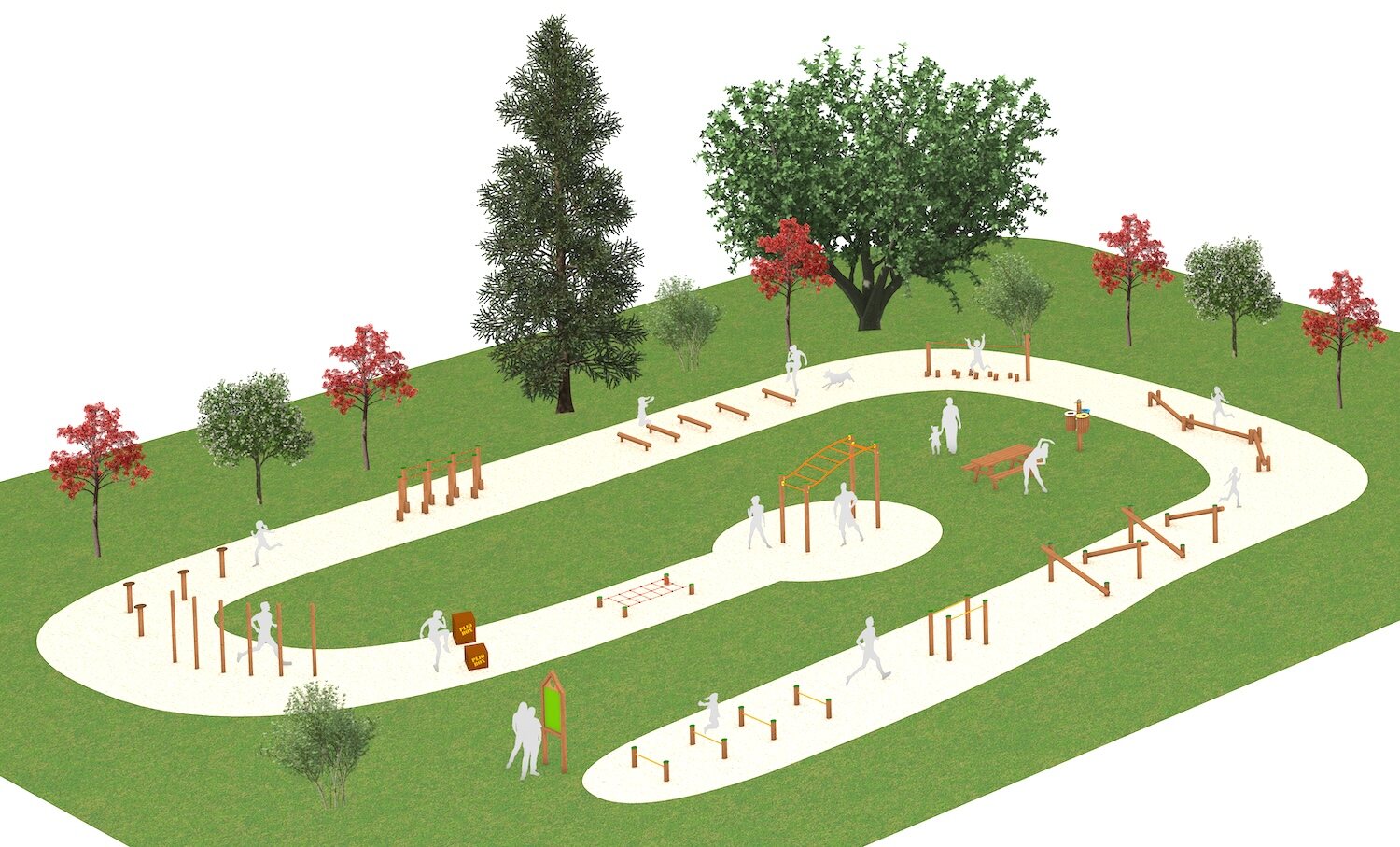 Parcours sportif en accès libre