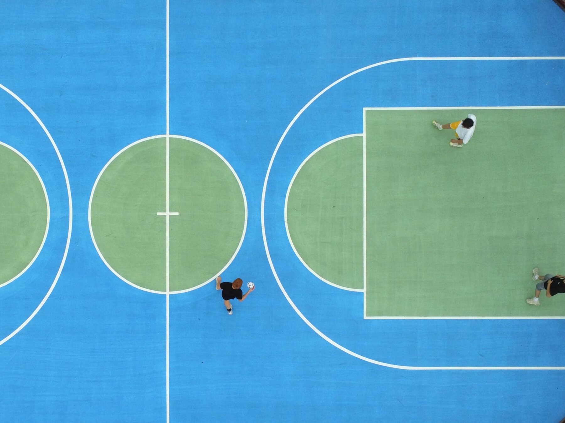 Peintures sols sportifs — réalisation Arena Jeux